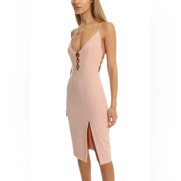 Zimmermann Crepe Link Midi dress in color Lily Pink, size 1 (US 6) - Picture 3 of 10